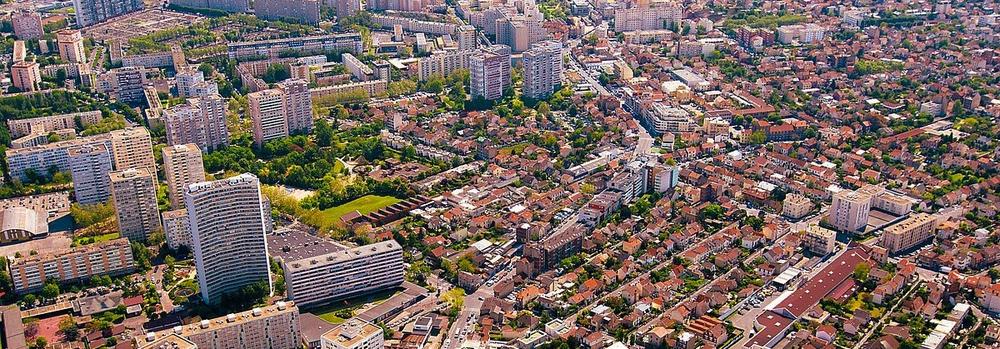 Ville de Colombes vue du ciel