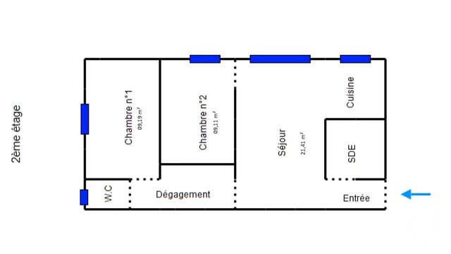Afficher la photo en grand Appartement F3 à vendre - 3 pièces - 48.01 m2 - COLOMBES - 92 - ILE-DE-FRANCE - Century 21 Beaurepaire