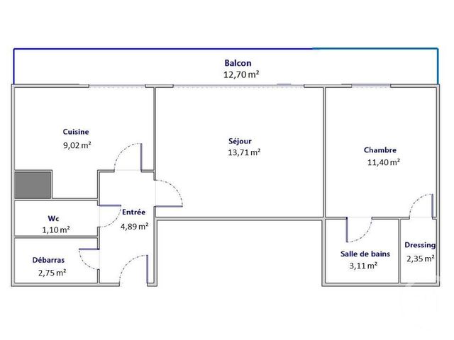 Afficher la photo en grand Appartement F2 à vendre - 2 pièces - 48.33 m2 - COLOMBES - 92 - ILE-DE-FRANCE - Century 21 Beaurepaire