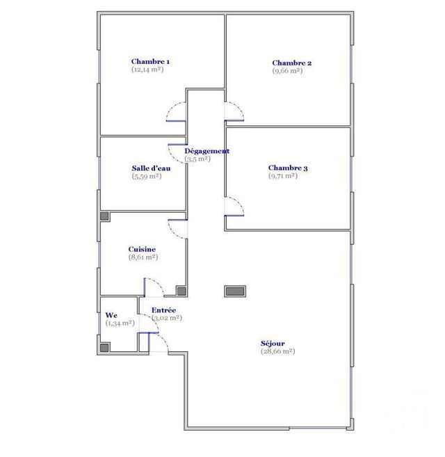 Appartement F4 à vendre - 5 pièces - 81.28 m2 - COLOMBES - 92 - ILE-DE-FRANCE - Century 21 Beaurepaire