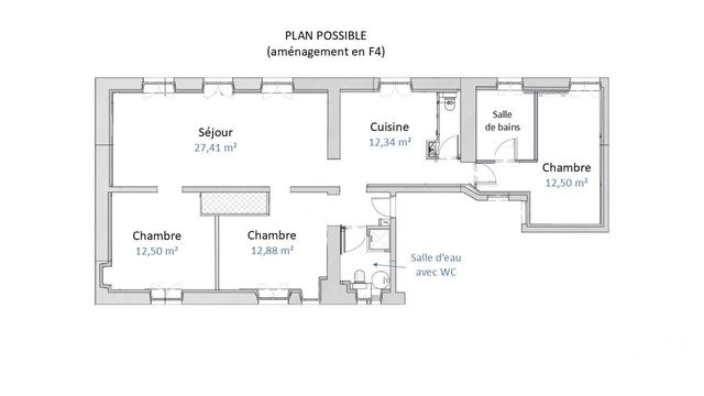 Appartement F4 à vendre - 4 pièces - 94.59 m2 - ASNIERES SUR SEINE - 92 - ILE-DE-FRANCE - Century 21 Beaurepaire