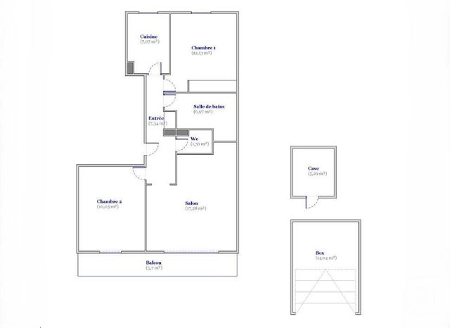 Appartement F3 à vendre - 3 pièces - 62.38 m2 - COLOMBES - 92 - ILE-DE-FRANCE - Century 21 Beaurepaire