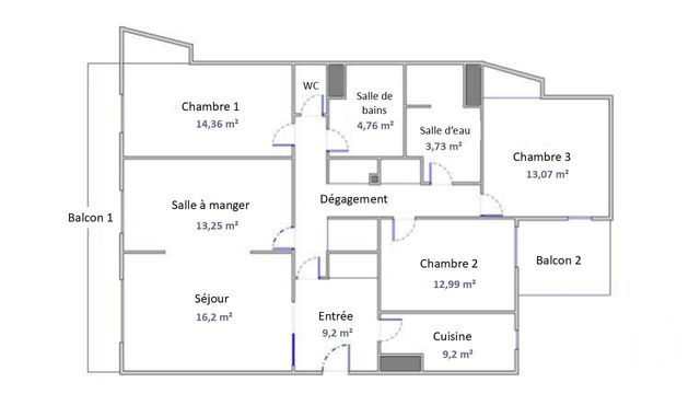Appartement F5 à vendre - 5 pièces - 110.86 m2 - COLOMBES - 92 - ILE-DE-FRANCE - Century 21 Beaurepaire