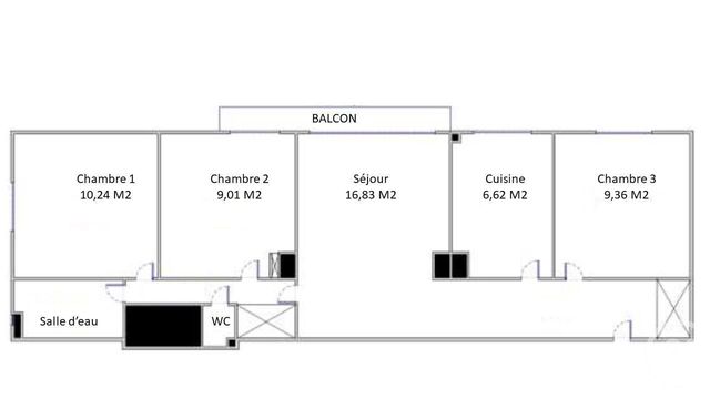 Afficher la photo en grand Appartement F4 à vendre - 4 pièces - 68.56 m2 - COLOMBES - 92 - ILE-DE-FRANCE - Century 21 Beaurepaire