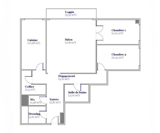 Appartement F3 à vendre - 3 pièces - 70.62 m2 - COLOMBES - 92 - ILE-DE-FRANCE - Century 21 Beaurepaire