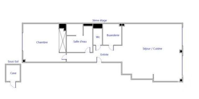 Afficher la photo en grand Appartement F2 à vendre - 2 pièces - 49.0 m2 - COLOMBES - 92 - ILE-DE-FRANCE - Century 21 Beaurepaire