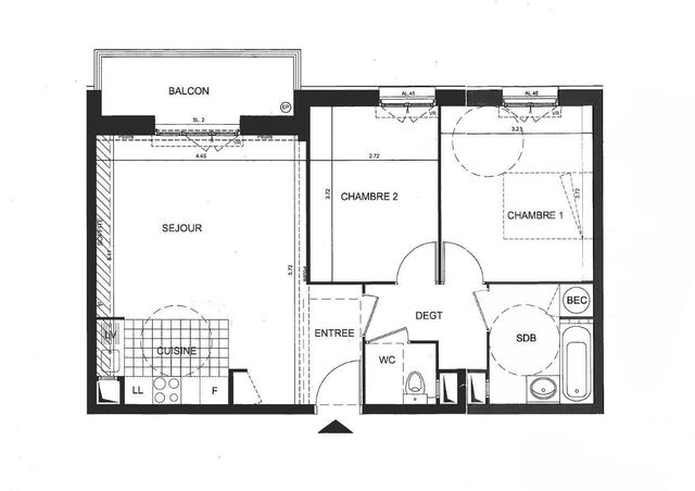 Appartement F3 à vendre - 3 pièces - 60.81 m2 - COLOMBES - 92 - ILE-DE-FRANCE - Century 21 Beaurepaire