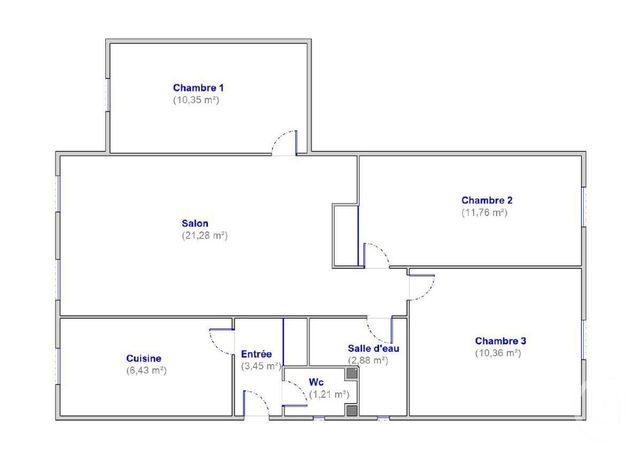 Appartement F4 à vendre - 4 pièces - 67.49 m2 - COLOMBES - 92 - ILE-DE-FRANCE - Century 21 Beaurepaire