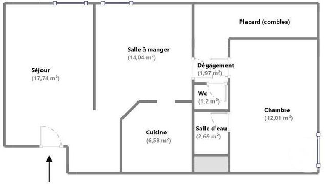 Appartement F3 à vendre - 3 pièces - 56.23 m2 - LA GARENNE COLOMBES - 92 - ILE-DE-FRANCE - Century 21 Beaurepaire
