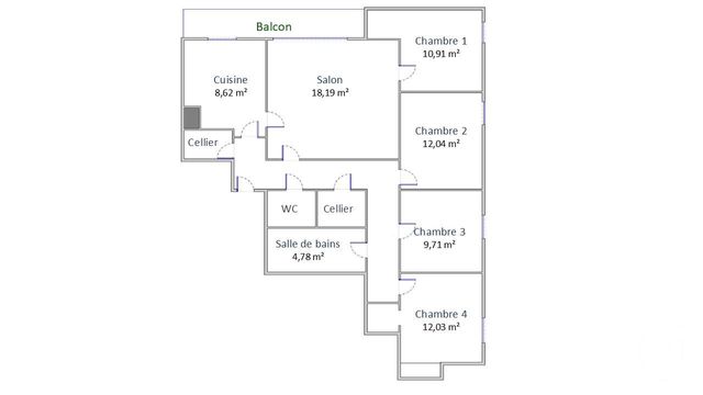 Appartement F5 à vendre - 5 pièces - 93.25 m2 - COLOMBES - 92 - ILE-DE-FRANCE - Century 21 Beaurepaire