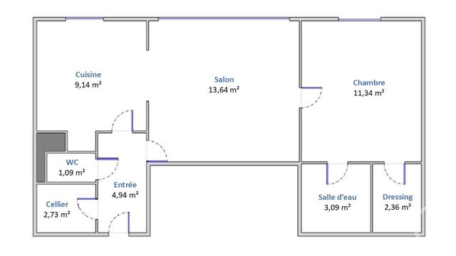 Appartement F2 à vendre - 2 pièces - 48.33 m2 - COLOMBES - 92 - ILE-DE-FRANCE - Century 21 Beaurepaire