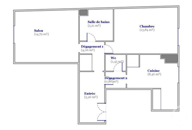 Appartement F2 à vendre - 2 pièces - 53.93 m2 - COLOMBES - 92 - ILE-DE-FRANCE - Century 21 Beaurepaire