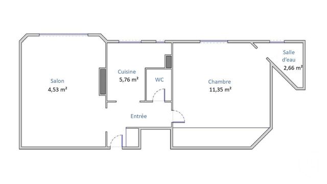 Appartement F2 à vendre - 2 pièces - 40.75 m2 - COLOMBES - 92 - ILE-DE-FRANCE - Century 21 Beaurepaire